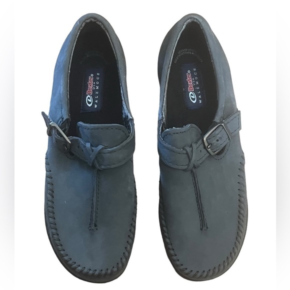 DEXTER Bluish/Grey Leather Walkmocs Slip On High Quality Comfort Shoes - Picture 1 of 8